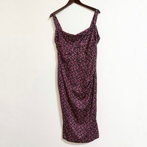 Bettie Page by Tatyana Pinup Floral Midi Wiggle Dress